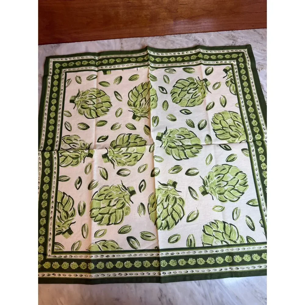 Pomegranate Dancing Artichoke & Pear Napkin Linen Bundle